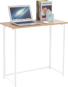 SVITA Scrivania pieghevole stretta, salvaspazio, scrivania multifunzionale per computer 80x40x76 cm, rovere