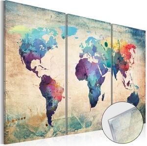 Quadri su vetro acrilico Rainbow Map [Glass]