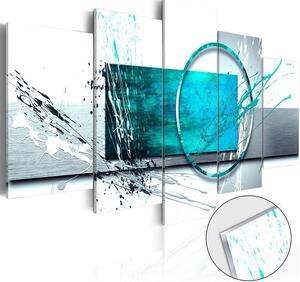 Quadri su vetro acrilico Turquoise Expression [Glass]