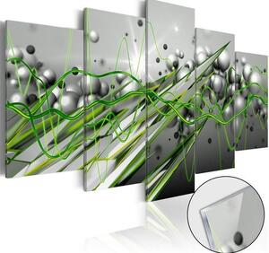 Quadri su vetro acrilico Green Rhythm [Glass]