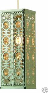 Lampada a sospensione Raschy a 1 luce, lampada orientale angolare color argento, lampada da soffitto