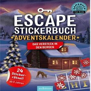 Libro di adesivi per la fuga - Calendario dell'Avvento - Il nascondiglio in montagna