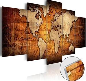 Quadri su vetro acrilico Acrylic prints – Bronze map I