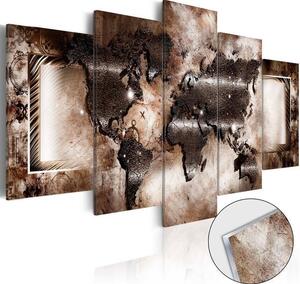 Quadri su vetro acrilico Platinum Map [Glass]