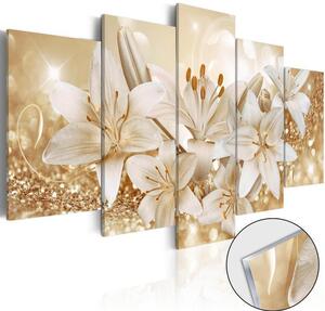 Quadri su vetro acrilico Golden Bouquet [Glass]