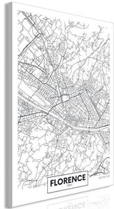 Quadro - Florence Map (1 Part) Vertical
