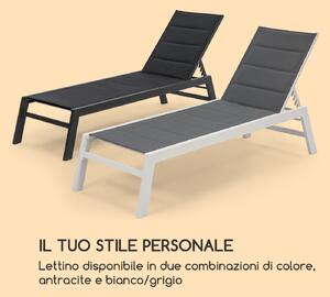 Blumfeldt Renazzo Lounge Sdraio 70/30 PVC/PE Alluminio 6 Livelli antracite