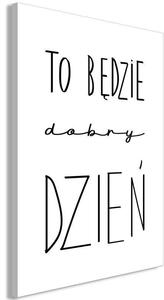 Quadro - Art of Words (1-part) - Inspirational Black Text on White
