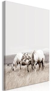 Quadro - White Horses (1 Part) Vertical