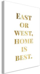 Quadro - Gold Home Is Best (1 Part) Vertical