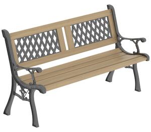 Panchina da giardino a 3 posti Vida Garden, stile doppio incrociato