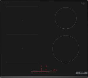 Bosch Piano Cottura Induzione da Incasso 4 Fuochi Larghezza 60 cm in Vetroceramica colore Nero - PVS631HB1E Serie 6