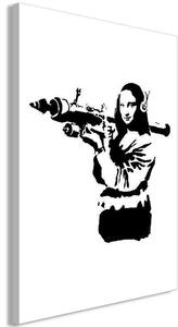 Quadro - Banksy Mona Lisa with Rocket Launcher (1 Part) Vertical