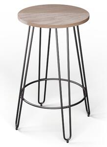 Blumfeldt Hamilton - Tavolino da bistrot, O 60 cm, legno, telaio di acciaio