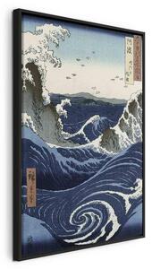 Quadro - View of the Naruto whirlpools at Awa from the series Rokuju-yoshu Meisho zue (Utagawa Hiroshige)