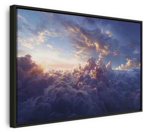 Quadro - The Sun in Hiding: The Golden Face of the Sky Over a Cloudy Sea