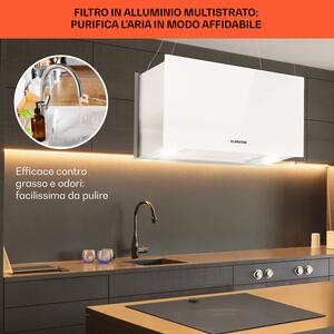 Klarstein Kronleuchter L Cappa a Isola 60cm Scarico: 590m3/h LED Touch bianco