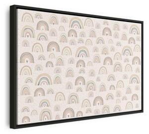 Quadro - Spring - Pastel Rainbows with Hearts on a Rainy Day