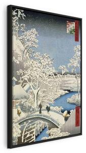 Quadro - Drum bridge and Setting Sun Hill at Meguro from the series (Utagawa Hiroshige)