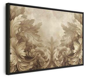 Quadro - Carved Baroque Ornaments Rich Composition in Sepia Colors