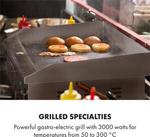 Klarstein Grillmeile 3000GR Pro grill elettrico 3000W 54,5x35cm piatto/scanalato