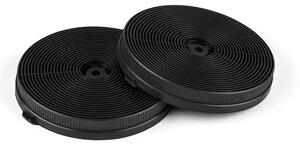 Klarstein filtro a carboni attivi per cappe aspiranti 2 filtri ricircolo O18,5 cm