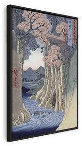 Quadro - The monkey bridge in the Kai province from the series Rokuju-yoshu Meisho zue (Utagawa Hiroshige)
