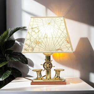 Lampada da tavolo Maritime in ottone massiccio alta 33 cm E27 lampada da tavolo soggiorno camera da letto