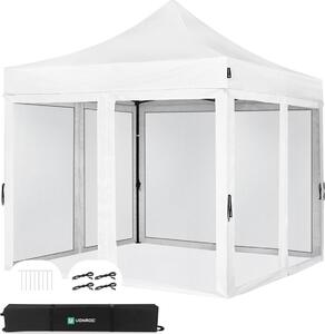 VONROC padiglione 3x3m impermeabile stabile - tenda da festa EasyUp System [montaggio in 3 minuti] padiglione pieghevole pop-up modulare espandibile come tenda da festival, padiglione da giardino