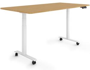 ESMART Germany EZX-132WBA 160x80cm Decorazione in bambù Scrivania ergonomica regolabile in altezza su ruote Regolabile elettricamente in altezza in modo continuo da 65,5 a 130,5 cm 3 memorie di attività Montaggio rapido