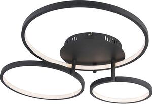 Lampada da soffitto moderna nera con LED e dimmer Rondas