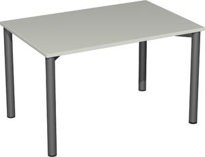 Tavolo da conferenza, LxPxA 1200x800x720 mm, telaio a 4 gambe, colore del piano/telaio grigio chiaro/antracite