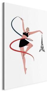 Quadro - Rhythmic Gymnastics - Illustration of a Woman With a Ribbon