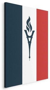 Quadro - Torch Against the Backdrop of the French Flag