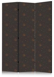 Paravento - Night Sky - Artistic Composition of Suns and Planets on a Black Background