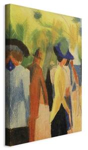 Quadro - Spaziergänger unter Bäumen (Spaziergänger im Park) (August Macke)