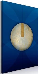 Quadro - In the Shadow of Classic Blue (1-part) - Golden Circle in Abstraction