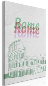 Quadro - Rome in Watercolours (1 Part) Vertical