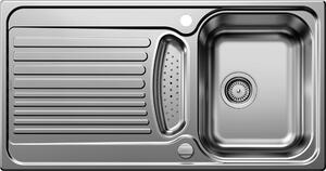 BLANCO 526336 Lavello TIPO 5 S in acciaio inox finitura naturale con telecomando di scarico e vasca di scarico / Lavello in acciaio inox