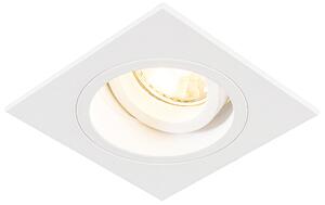 Faretto da incasso quadrato bianco orientabile con lampadina smart GU10 - CHUCK