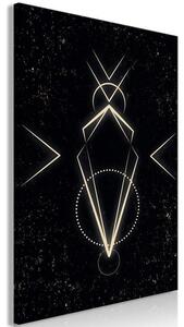 Quadro - Symmetry of Shapes (1-part) - Graphic Motif in Black Shade