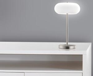 *Lampada da tavolo a LED in nichel opaco con paralume in vetro satinato*MIAMI* Lampada da tavolo, comodino e davanzale incl. 1x modulo LED da 5 Watt 3000K bianco caldo