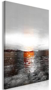 Quadro - Reflection of Colors (1-part) - Sunset in Painted Abstract Background