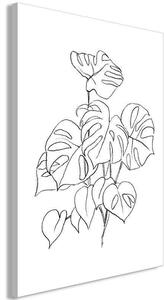 Quadro - Monochrome Monstera (1 Part) Vertical