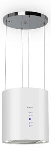 Klarstein Barett - Cappa aspirante a isola, O 35 cm, ricircolo, 558 m3/h, LED, filtri ai carboni attivi