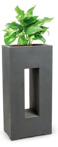 Blumfeldt Airflor Vaso 45 x 100 x 27 cm Vetroresina In-/Outdoor grigio scuro