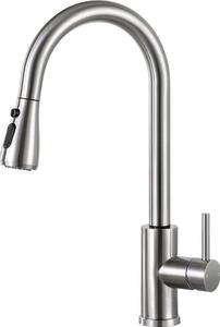 Rubinetto per cucina - Estensibile - Rubinetto da cucina con soffione - Miscelatore estensibile per lavello da cucina - Due funzioni a getto - Miscelatore per cucina