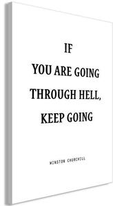 Quadro - Power of Words (1-part) - Winston Churchills Motivational Quote