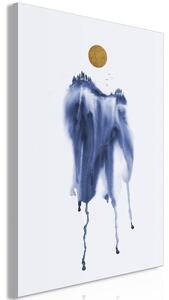 Quadro - Forest in Watercolors (1-part) - Blue Hue Landscape Abstraction