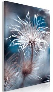 Quadro - Plant in Blues (1 Part) Vertical